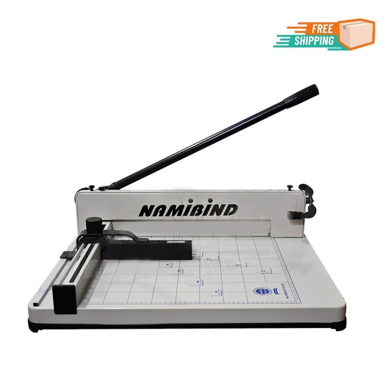 Namibind NB 250 Heavy-Duty A3 Paper Cutter with Manual Paper Clamp, 250-300 Sheets (70 GSM) Capacity, 458 mm Cutting Width, Metallic Body