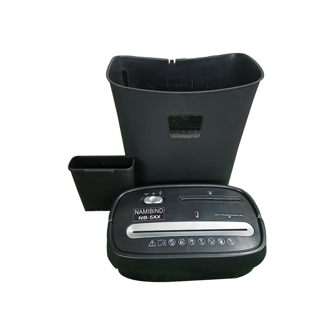 Namibind NB-5XX Cross-Cut Paper Shredder, 8-Sheet Capacity, 4x40mm Shred Size, 15L Bin, 220mm Throat, Shreds Paper, CD, Credit Cards, Thermal Shutdown - Image 3