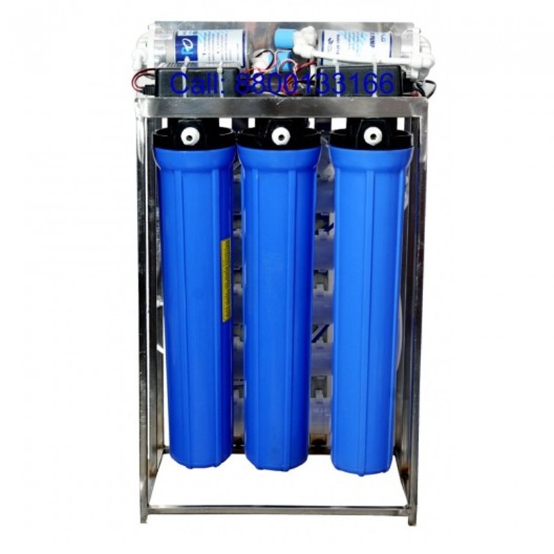 Namibind100 LPH Commercial UV + RO Water Purifier Plant 100 Liter Per-Hour Stainless Steel With Auto Shut Off Commercial RO