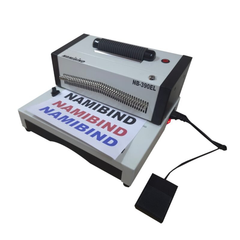 Namibind NB 390EL Electric Binding Machine, A4 Size, 20-22 Sheet Punch (70gsm), 400-500 Sheet Binding Capacity with Coil Inserter