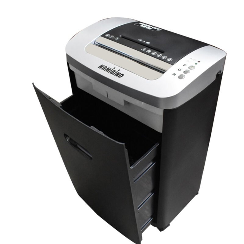 Namibind NB 8X Micro-Cut Shredder | 8-Sheet Capacity | Shreds Paper, CDs & Credit Cards | 18L Waste Bin | 2x15mm Shred Size | Auto On/Off | Thermal Shutdown Safety