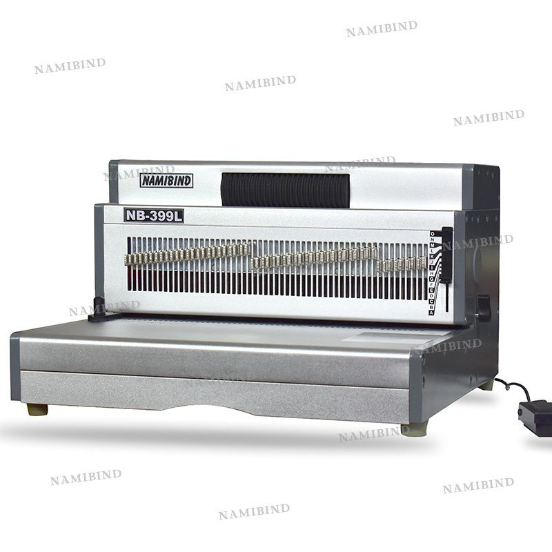 Namibind NB-399 L Electric Binding Machine, A4 & FS Size, 22-Sheet Electric Punching with Oval Holes, 500-Sheet Binding Capacity, 14-Inch Max Punch Width, Automatic Coil Inserter