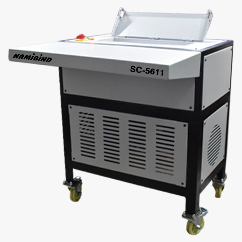 Namibind SC-5611 Dual Shaft Industrial Strip-Cut Shredder | 100-120 Sheet Capacity | 8mm Strip Cut | 610mm Feeding Size | 5HP Motor | 3-Phase Gear Drive | Continuous Run | 200 kg/hr Shredding Capacity | EN8 Steel Cutters