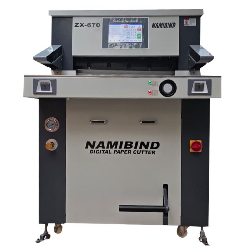 Namibind ZX670 26-Inch Hydraulic Paper Cutting Machine, 670 x 670mm Max Cutting Width, 7-Inch Display, Fully Automatic