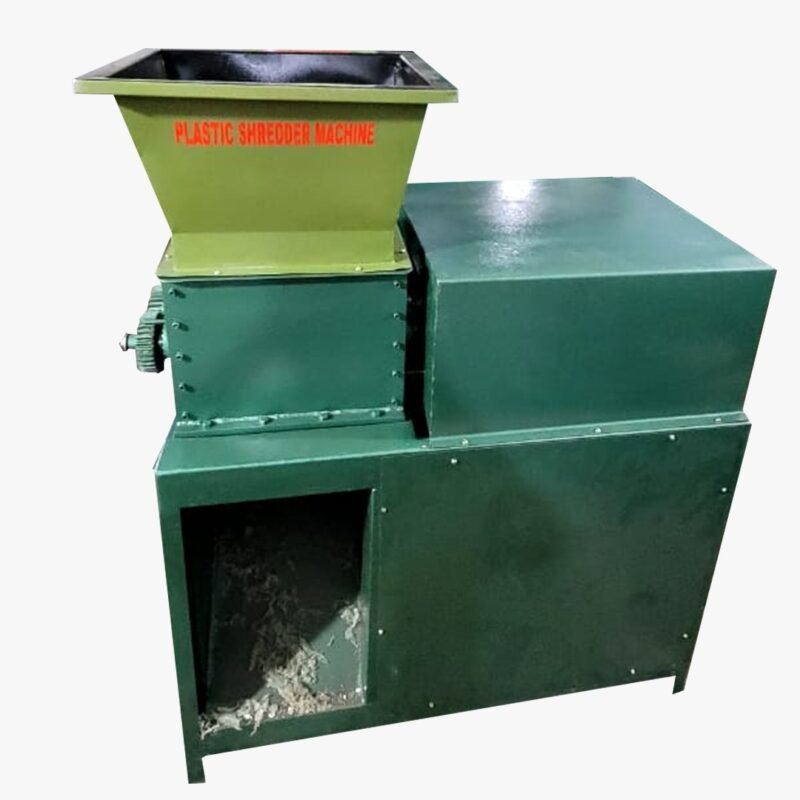 Namibind PWS-500 Dual-Shaft PET Bottle Shredder | 5HP Motor | 12” Hopper | 80 Kg/hr Capacity | Shreds Plastic Waste & Mixed Items | Heavy-Duty MS Body | Continuous Operation