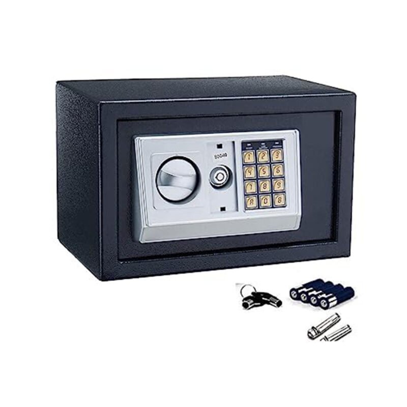 Gobbler Digital Electronic Safe With Pin Code & Key Access (Light Grey) GS-200 CD