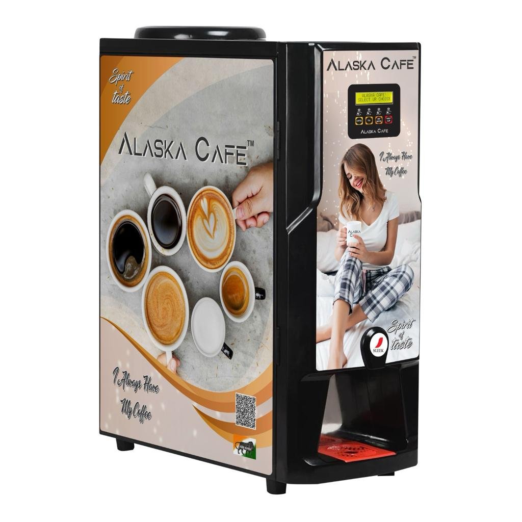 Alaska 2-Drink Coffee Vending Machine with 4L Hot Tank, Stainless Steel Components, Auto Cleaning, and 12 Cups/Min for Café & Office Use - Image 3