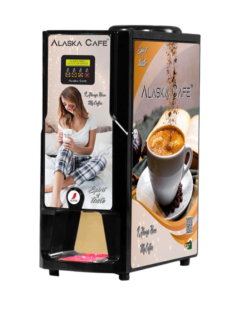Alaska 2-Drink Coffee Vending Machine with 4L Hot Tank, Stainless Steel Components, Auto Cleaning, and 12 Cups/Min for Café & Office Use - Image 2