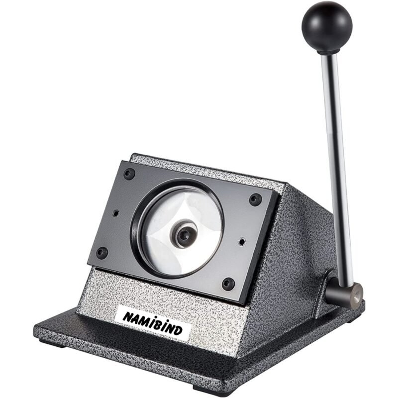 Namibind 58 mm Round Badge Die Cutting Machine, Manual Circular Cutter for Button Badges, Stickers & Labels | Heavy Duty Metal Body | Ideal for ID Cards, Badge Making & Craft Projects