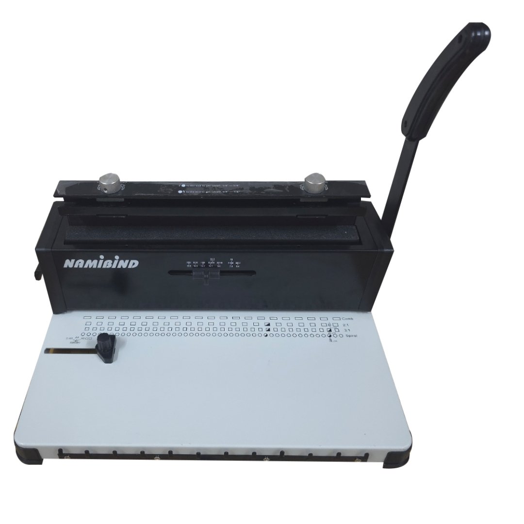 Namibind 2-in-1 Manual A4 Book Binding Machine | 2-in-1 Die Punching & Binding Wiro 3:1 & Spiral Binding | Heavy Duty Binding Machine for Office, School, Publishers & Binders - Image 2